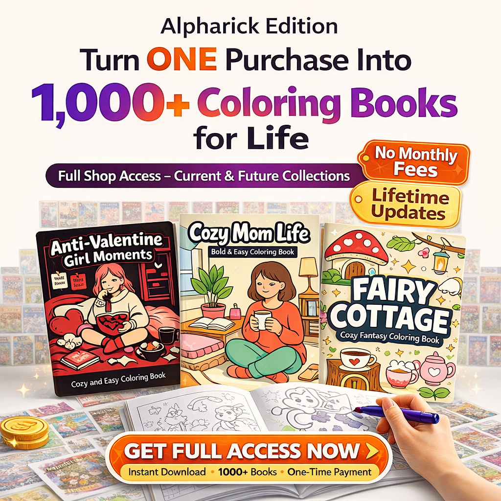 Full Shop Access – 1000+ Coloring Books Bundle (Lifetime Updates)